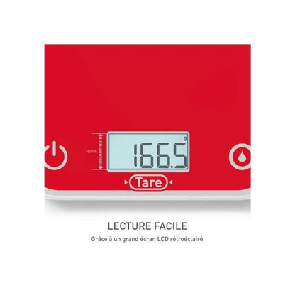 Tefal, Balance de cuisine électronique, Optiss, Écran rétroéclairé facile à lire, Résistance aux rayures, Capacité de 5kg, Blanc, BC50U3V0