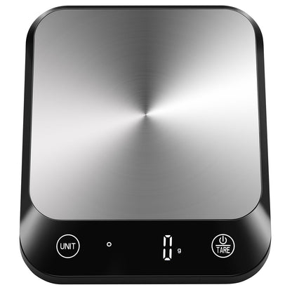 Vitafit 10kg Balance de cuisine numérique, Professionnelle de Pesage Depuis 2001, 6 Unités et Fonction Tare Acier Inoxydable Smart Digital Balance de Alimentaire Multifonctionnel,Noir