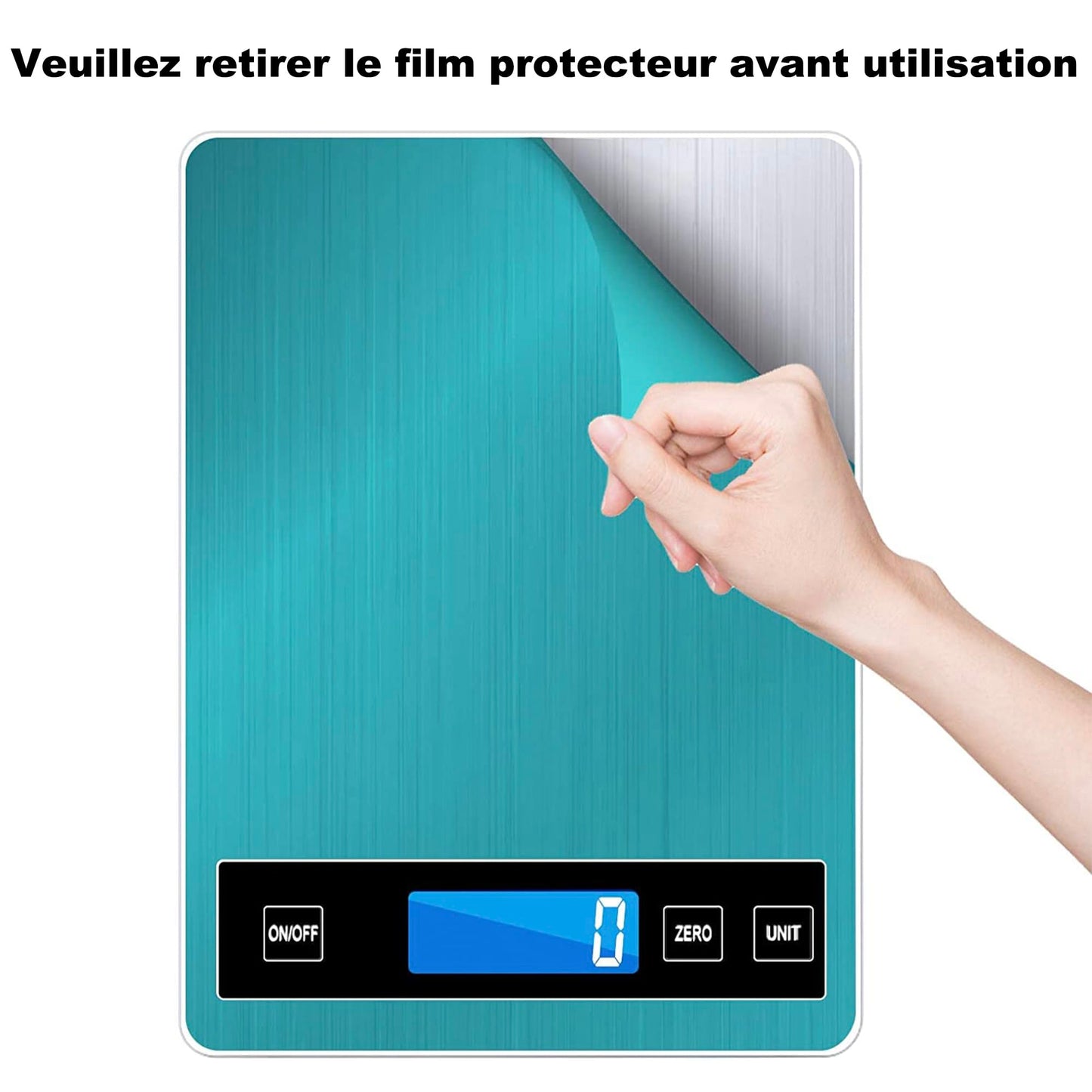 Balance de cuisine numérique 15 kg avec écran LCD + acier inoxydable + verre trempé - Précision jusqu'à 1 g - g/kg/lb:oz/ml/fl'oz - TYPE-C ou piles